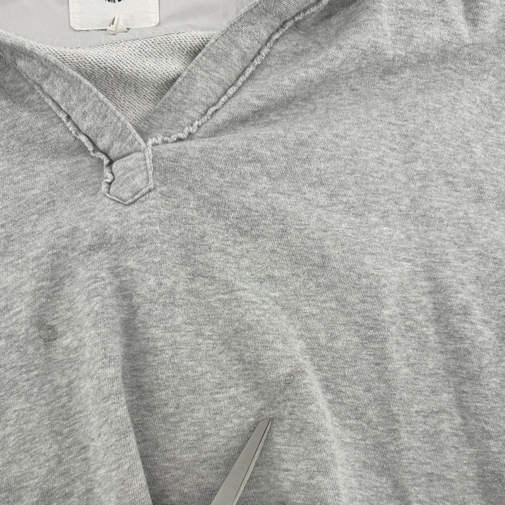 Aerie Sweatshirt Womens Sz L V Neck Pullover Oversized Relaxed Fit Gray Lounge - Picture 13 of 13